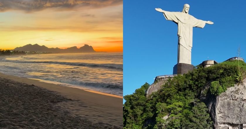 Olha quem aparece! Fotógrafo registra o Cristo Redentor a partir do Recreio