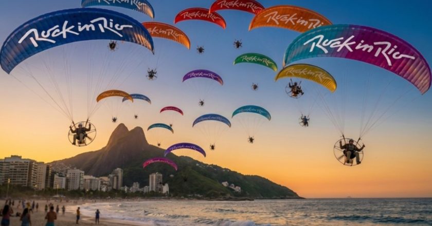 Céu da cidade ganha tons vibrantes antes da abertura das vendas para o Rock in Rio