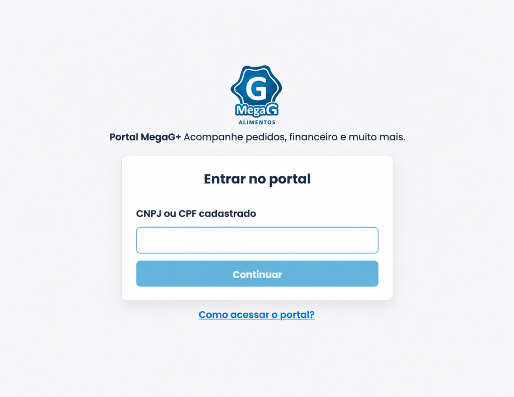 MegaG lança portal que dá mais autonomia ao cliente para acompanhar pedidos, notas e informações financeiras